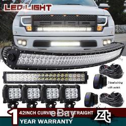 4/" CREE Pods ATV SUV Off Road Truck Jeep Ford 40 42 inch 20in LED Light Bar