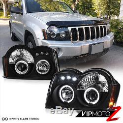 05-06 Jeep Grand Cherokee WK Headlamps Taillamps LED Halo Rim SMD Super Bright