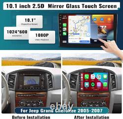 10.1 Android 13 Car Stereo Radio GPS NAVI CAM For 2005-2007 Jeep Grand Cherokee