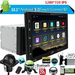 10.1 Android 9.0 Double 2Din Car Radio Stereo Player GPS Nav OBD WiFi DAB+ CAM