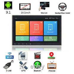 10.1in Android 9.1 Car Stereo GPS Navigation Radio Player 2Din WIFI Mirror Link