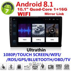 10.1in Car Android Bluetooth Stereo Radio 2 DIN Player GPS Wifi Universal 1080P