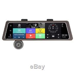 10 Touch GPS Navigation System Dual Lens DVR Recorder Bluetooth Voice Control