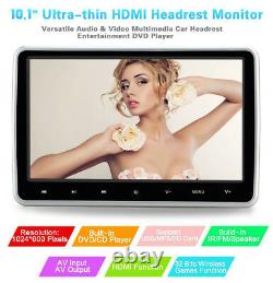 10 Ultra HD TFT Headrest DVD Player Car SUV Multimedia Headrest Monitor with HDMI