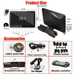 1080P 10.1 TFT LCD Screen Headrest DVD Player Car Multimedia Monitor Kit USB