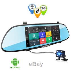 1080P 73G Car Camera DVR GPS Bluetooth Dual Len Rearview Mirror Video Recorder