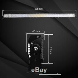 10D Quad Row 32 inch 3264W Led Work Light Bar Combo Offroad 4WD for Jeep ATV 36