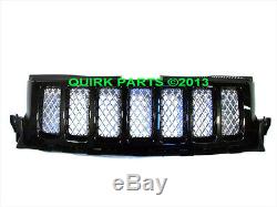 11-13 Jeep Grand Cherokee Brilliant Black Front Grille WithChrome Mesh NEW MOPAR