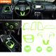 11pcs Full Interior Dashboard Cover Decor Trim for Dodge Challenger 2015+ Green
