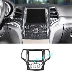 12PCS For Jeep Grand Cherokee 2014-2015 Carbon Fiber Car Interior Kit Cover Trim