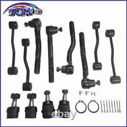 12Pcs Front Suspension Kit Tie Rod Ball Joint For 1999-2004 Jeep Grand Cherokee