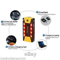 12V 82800mAh Portable Car Jump Starter Pack Booster Charger Battery &Power Bank