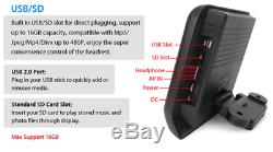12V 9Car DVD LCD Headrest USB SD HDMI FM IR Monitor Player Games Remote Control