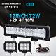 12inch 72W+4 18W LED Light Bar Work SPOT FLOOD CREE 4WD CAR ATV+ Wiring Kit 14