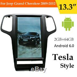 13.3 2+64GB Tesla Vertical Screen Car GPS Radio For Jeep Grand Cherokee 2009-12