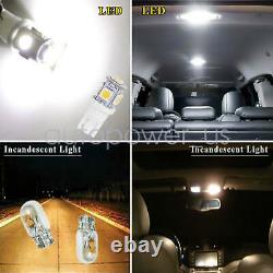 13x LED Lights Interior Package Kit for Dome License Plate Lamp Bulbs Pure White