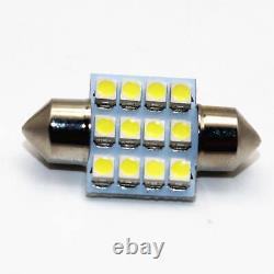 13x LED Lights Interior Package Kit for Dome License Plate Lamp Bulbs Pure White