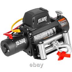 15500Ibs Electric Winch 12V 93.5FT Steel Rope 4WD ATV UTV Winch Towing Truck