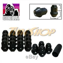 16+4 Lock Gorilla Large Seat Oem Factory Wheels Lug Nuts 14x1.5 M14 Rims Black