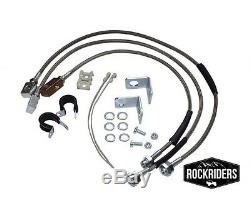 1987-2006 Jeep Wrangler Braided Stainless Steel Brake Lines up to 6 Lift