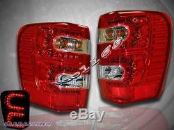 1999-04 Jeep Grand Cherokee Halo Projector Black Headlights Led +tail Lights Led