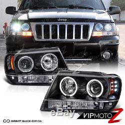 1999-2004 Jeep Grand Cherokee WJ Black Halo Projector Headlight Brake Tail Light