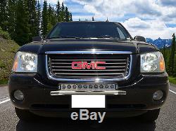 1x 23'' Chrome Bull Bar Front Bumper Working Lights License Plate Holder Braket