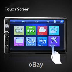 1x 7'' 2DIN Car MP5 Player Bluetooth Touch Screen Stereo Radio HD + Rear Camera