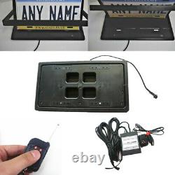 1x Remote Flipper Retractable Car US License Plate Frame Number Swap Blinds 12V