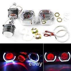 2.5'' Bi Xenon HID Projector Lens Red Demon Eyes Light for H1 H4 H7 Car Assembly