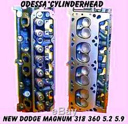 2 NEW DODGE JEEP MAGNUM DURANGO 5.2 5.9 OHV 318 360 CYLINDER HEADS 92-04 NO COR