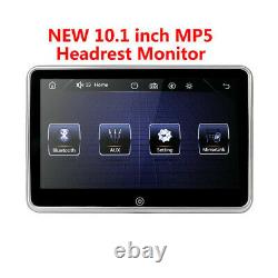 2 Pcs 10.1'' Ultra-thin Car Rear Seat Headrest Monitors MP5 Player Bluetooth HD