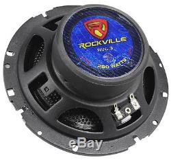 (2) Rockville RV6.3 6.5 3-Way Car Speakers For 1999-2004 Jeep Grand Cherokee