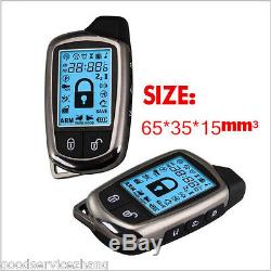 2-way Pager Car/auto Security Alarm System Keyless Entry + LCD Display Remote