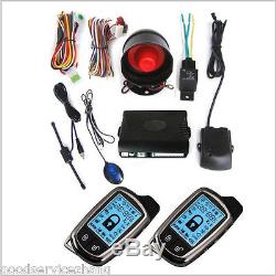 2-way Pager Car/auto Security Alarm System Keyless Entry + LCD Display Remote