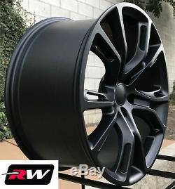 20 inch RW Wheels for Grand Cherokee SRT8 Spider Monkey 20x10 Matte Black Rims