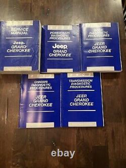 2002 JEEP GRAND CHEROKEE Service Shop Repair Workshop Manual Set of 5