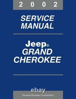 2002 Jeep Grand Cherokee Shop Service Repair Manual Book Engine Drivetrain OEM