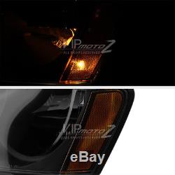 2005-2007 Jeep Grand Cherokee Darkest Smoke Sinister Black Headlights Left Right