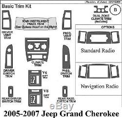 2005-2007 Jeep Grand Cherokee Real Carbon Fiber Dash Trim Kit