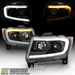 2011-2013 Jeep Grand Cherokee Switchback LED DRL Sequential Projector Headlights
