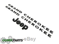 2013-2014 Jeep Grand Cherokee BLACK EMBLEM NAMEPLATE KIT MOPAR GENUINE OEM NEW