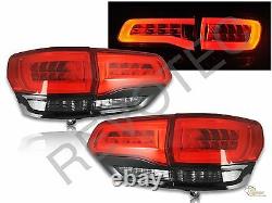 2014-2019 Jeep Grand Cherokee Limited LED Tail Lights Red Smoke Black RH & LH