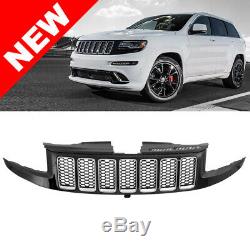 2014+ Jeep Grand Cherokee SRT SRT8 Style Front Grille Gloss Black with Chrome