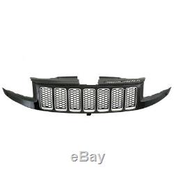 2014+ Jeep Grand Cherokee SRT SRT8 Style Front Grille Gloss Black with Chrome