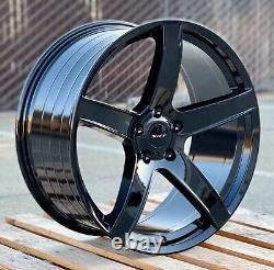 22 Gloss Black Wheels Fits Dodge Durango RT GT SRT Hellcat Jeep Grand Cherokee