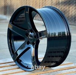 22 Gloss Black Wheels Fits Dodge Durango RT GT SRT Hellcat Jeep Grand Cherokee