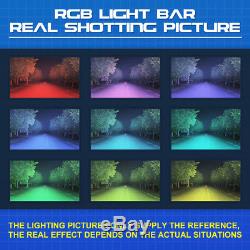 22inch 400w Flashing Rgb Led Cree Light Bar Flash Multi Color+ Led Rock Lights