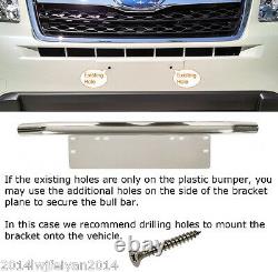 23 Bull Bar Front Bumper License Plate Mount Holder Autos Working Light Bracket