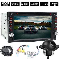 2Din HD Car Stereo DVD CD Player Bluetooth Auto Radio +Backup Parking Camera GPS